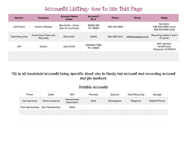 Housebook - Print it Yourself