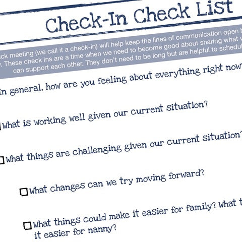 Check-In Check List