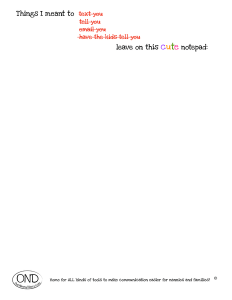 Things I meant to: Notepad