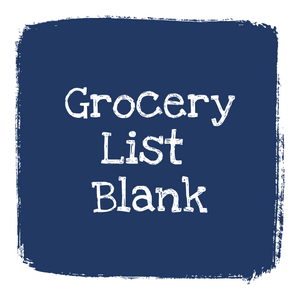 Grocery List Blank
