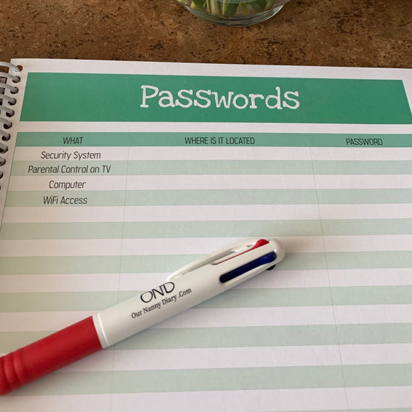Passwords Page