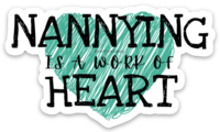 Nannying Heart Sticker